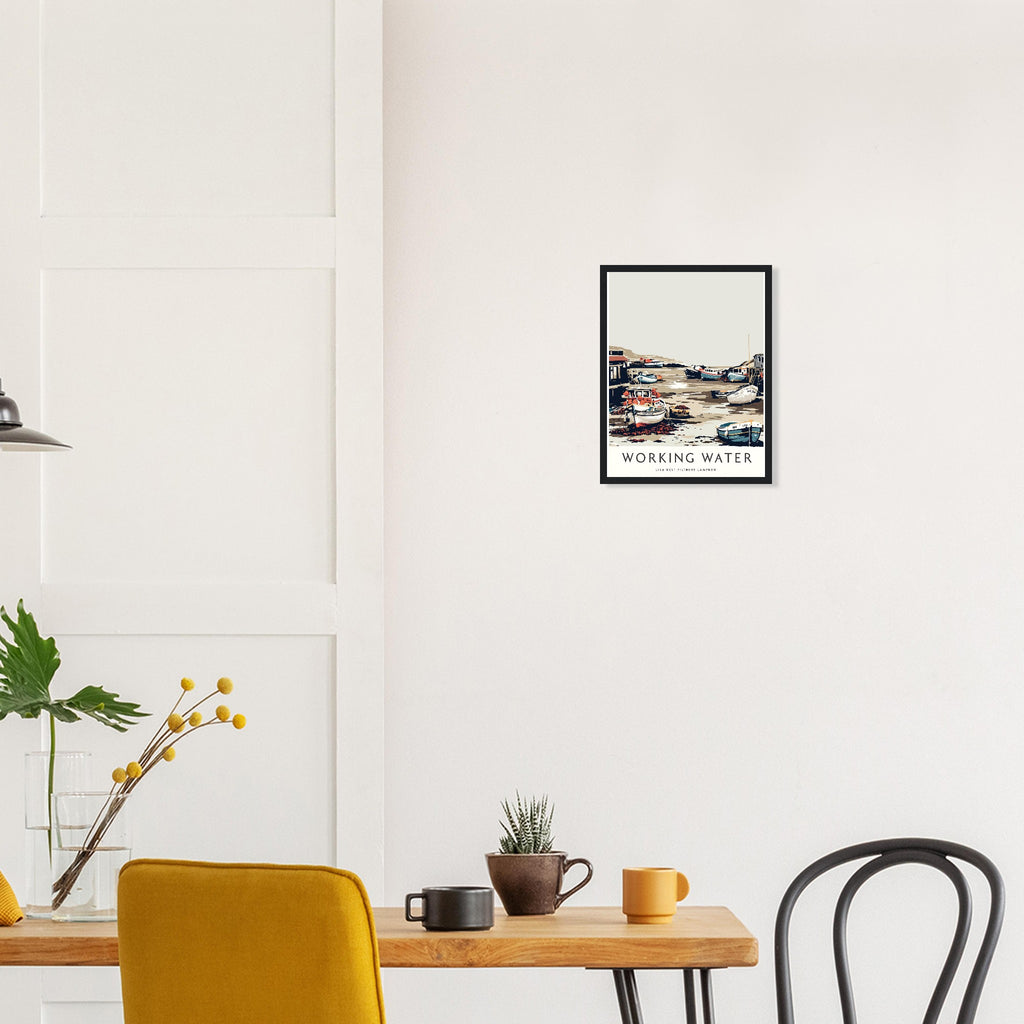 Fishing Harbour Low Tide Framed Print — Framed Art Print | Wild Thread Co