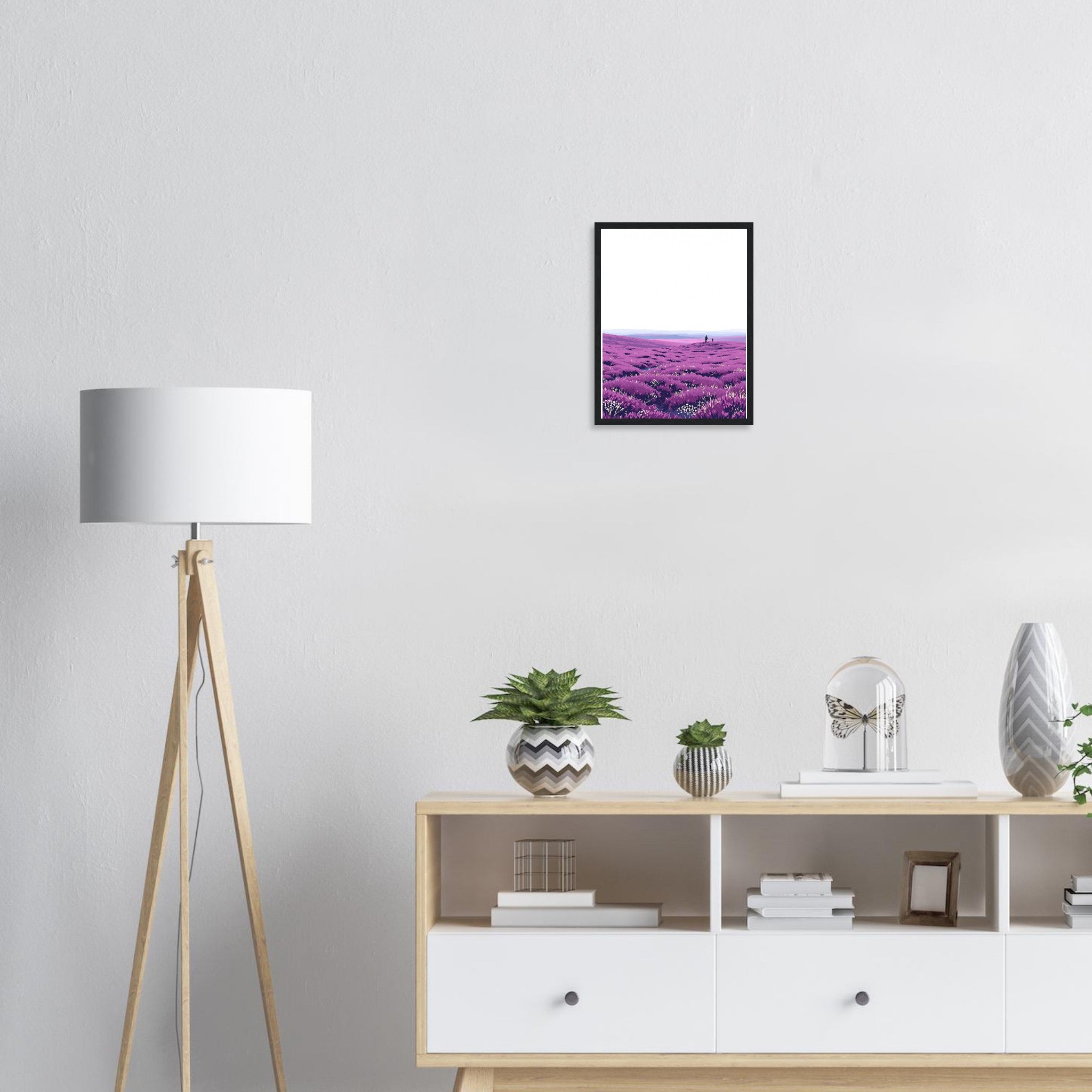 Heather Moor Purple August Framed Art Print — detail view | Wild Thread Co