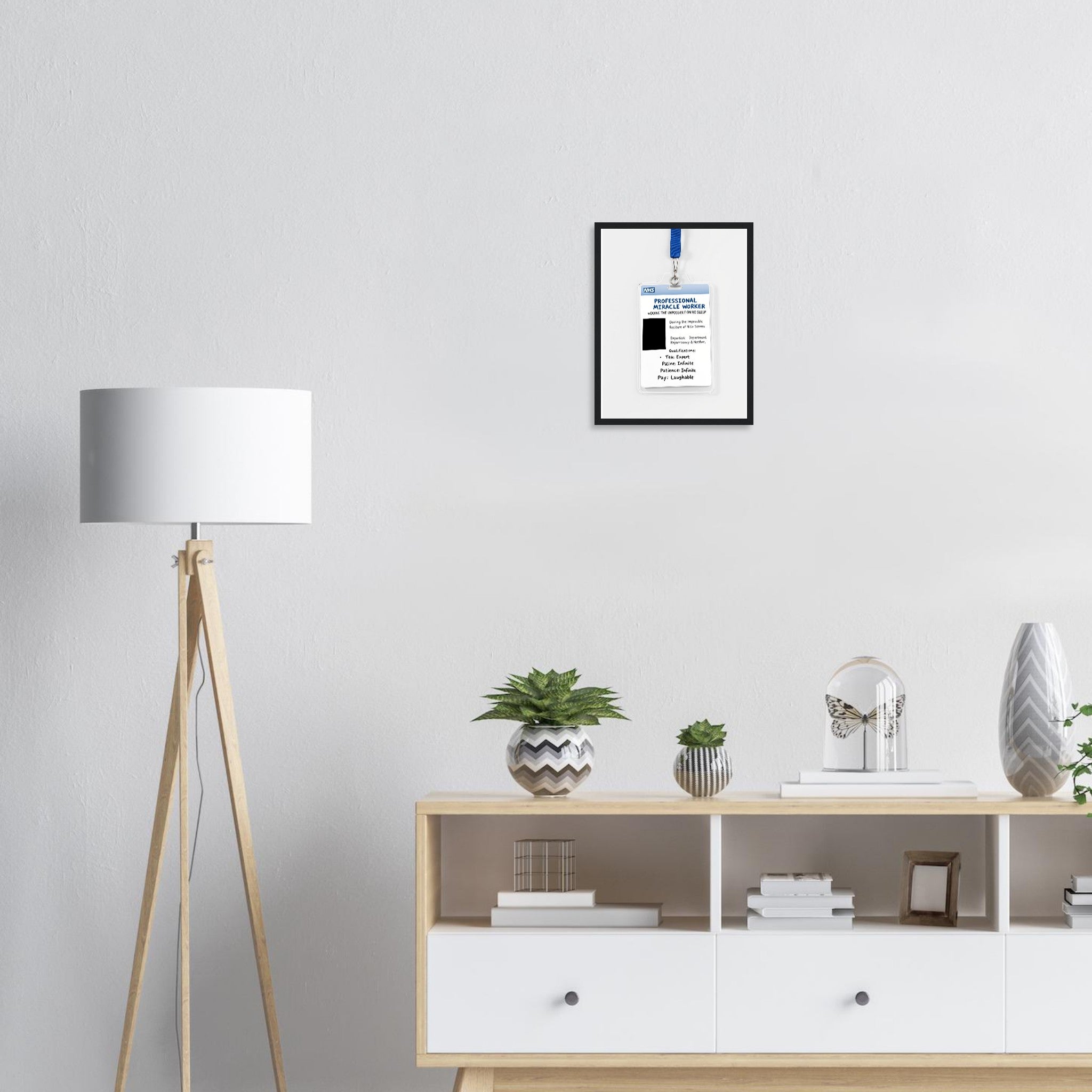 Nurse Nhs Framed Print Wall Art Ready to Hang UK Framed Art Print — detail view | Wild Thread Co