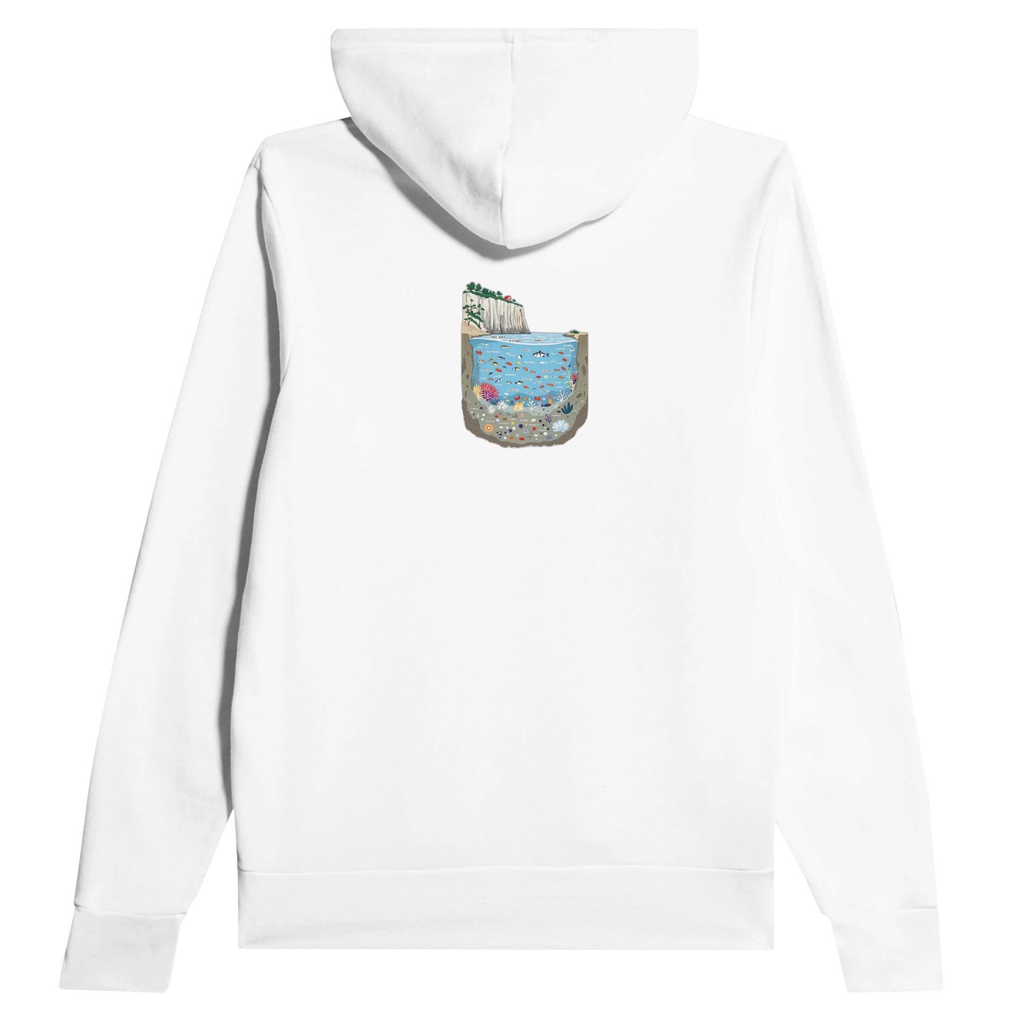 Rock Pool Tidal Cross-section Hoodie — detail view | Wild Thread Co