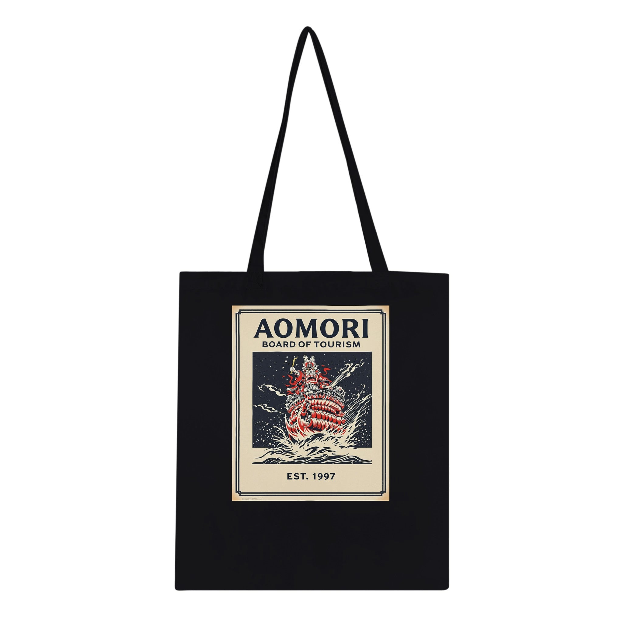 Aomori Vintage Travel Poster Tote Bag — detail view | Wild Thread Co