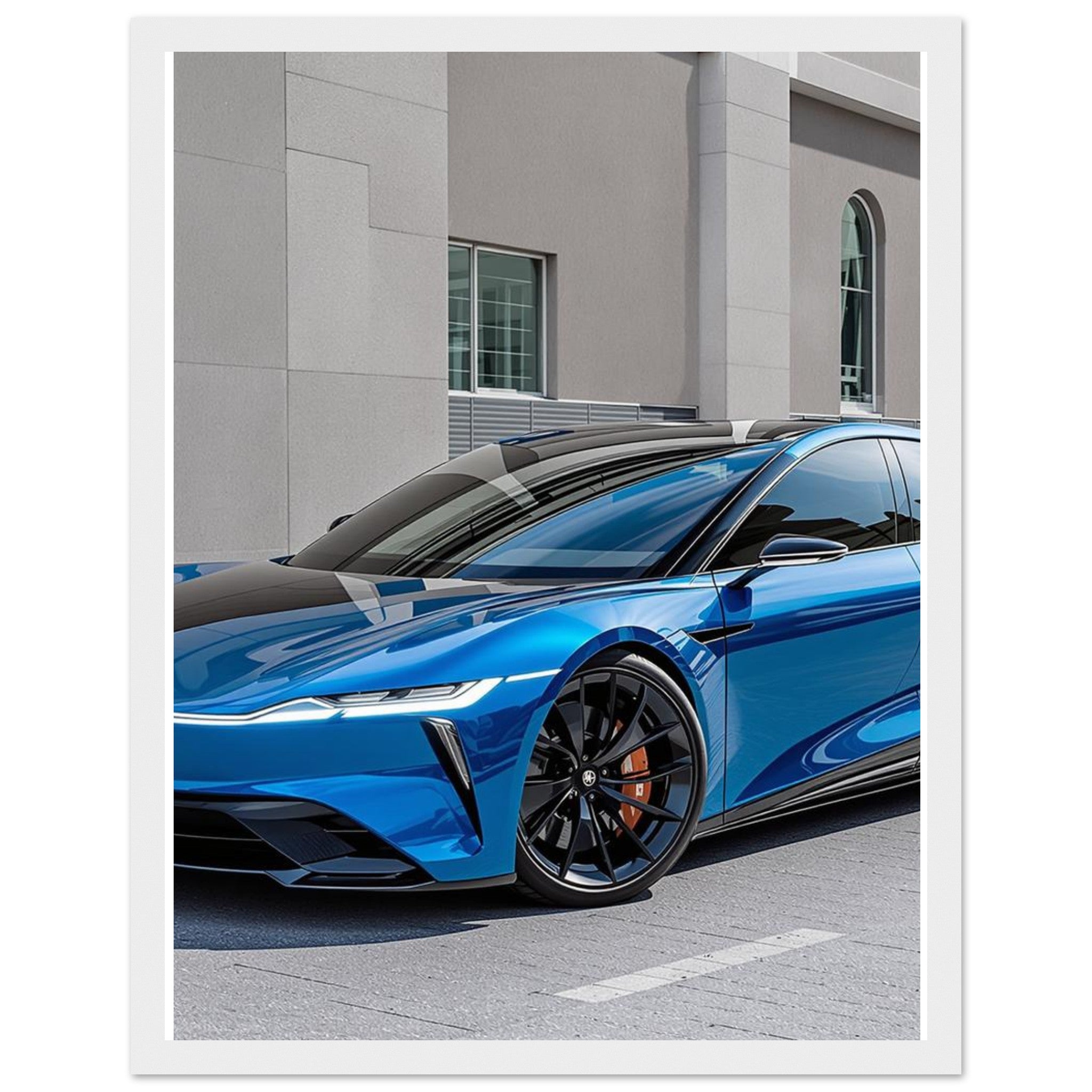 Lucid Air Sapphire Framed Art Print — detail view | Wild Thread Co