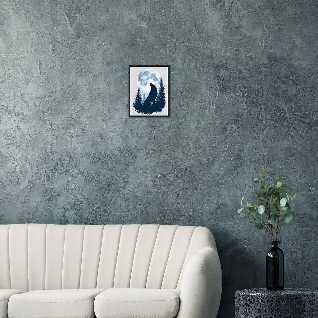 Dog Howling Moon Framed Print — Framed Art Print | Wild Thread Co