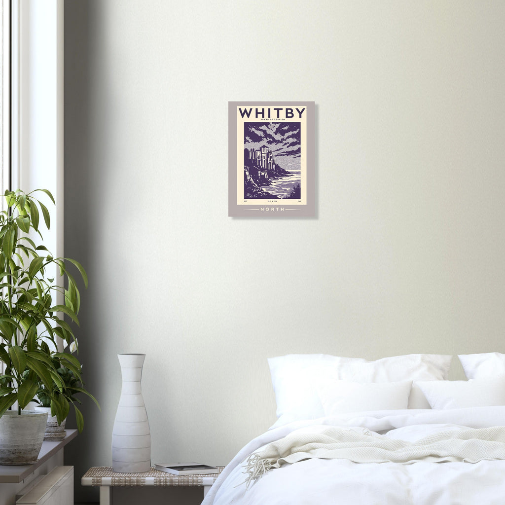 Whitby Vintage Travel Poster Art Print — detail view | Wild Thread Co