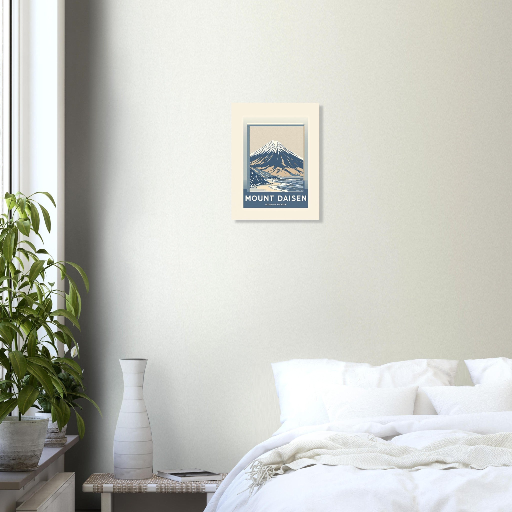 Mount Daisen Vintage Travel Poster Art Print — detail view | Wild Thread Co