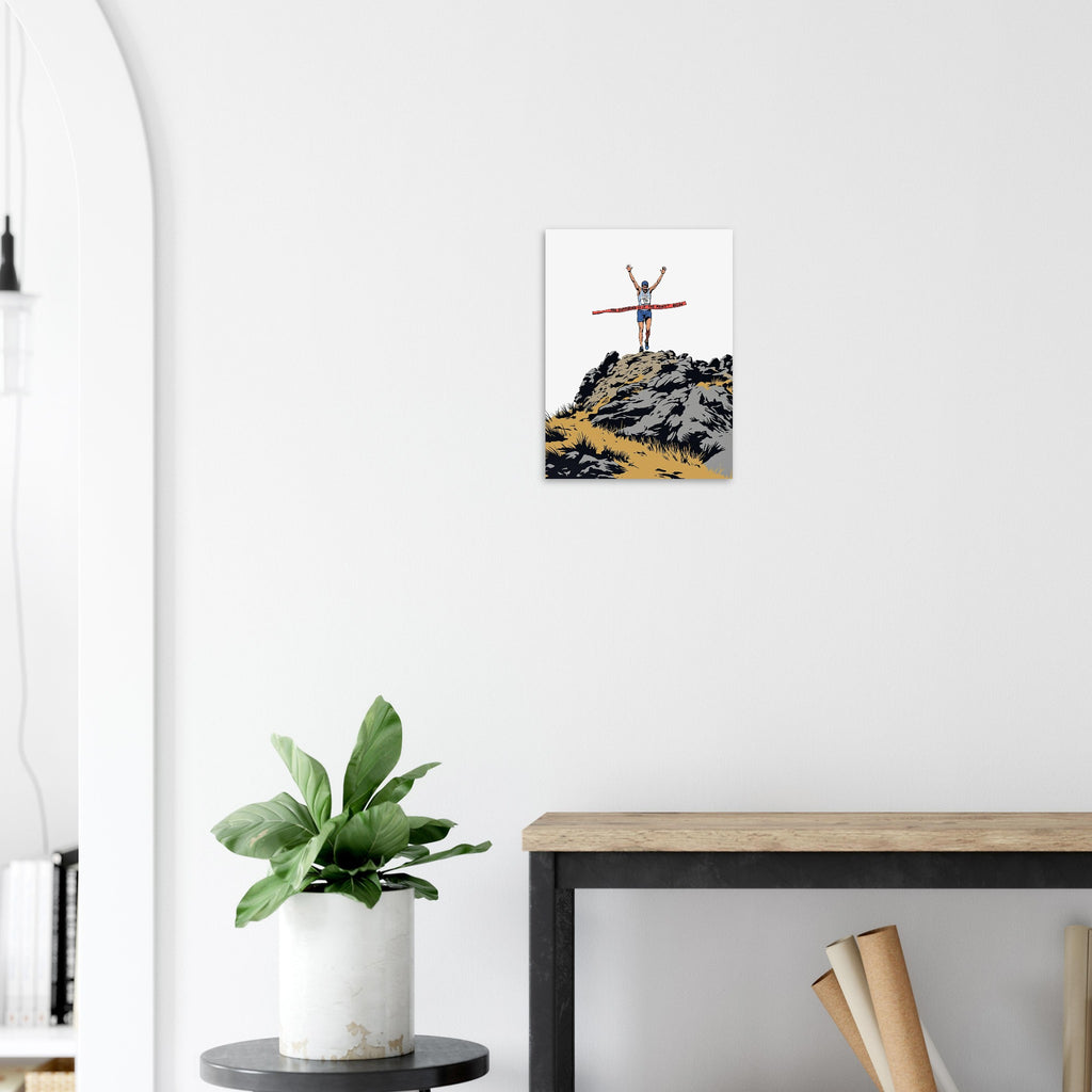 Fell Race Summit Finish Art Print Art Print — detail view | Wild Thread Co