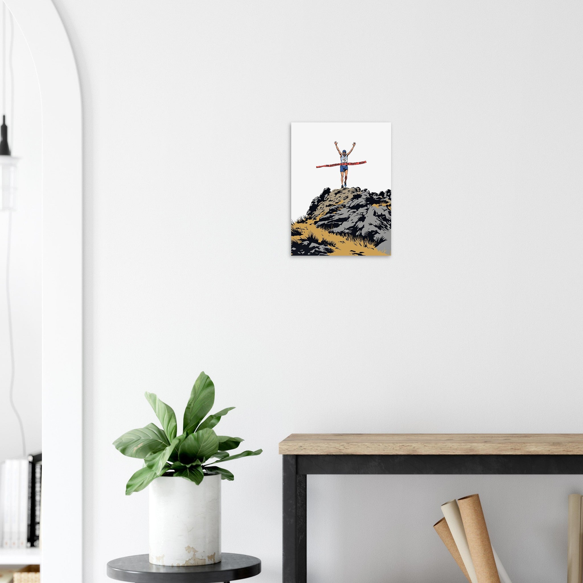 Fell Race Summit Finish Art Print Art Print — detail view | Wild Thread Co