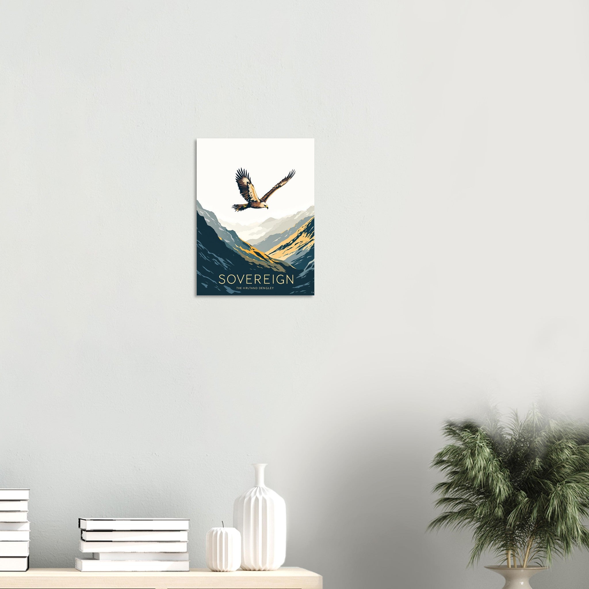 Golden Eagle Scottish Wildlife A1 Art Print Art Print — detail view | Wild Thread Co