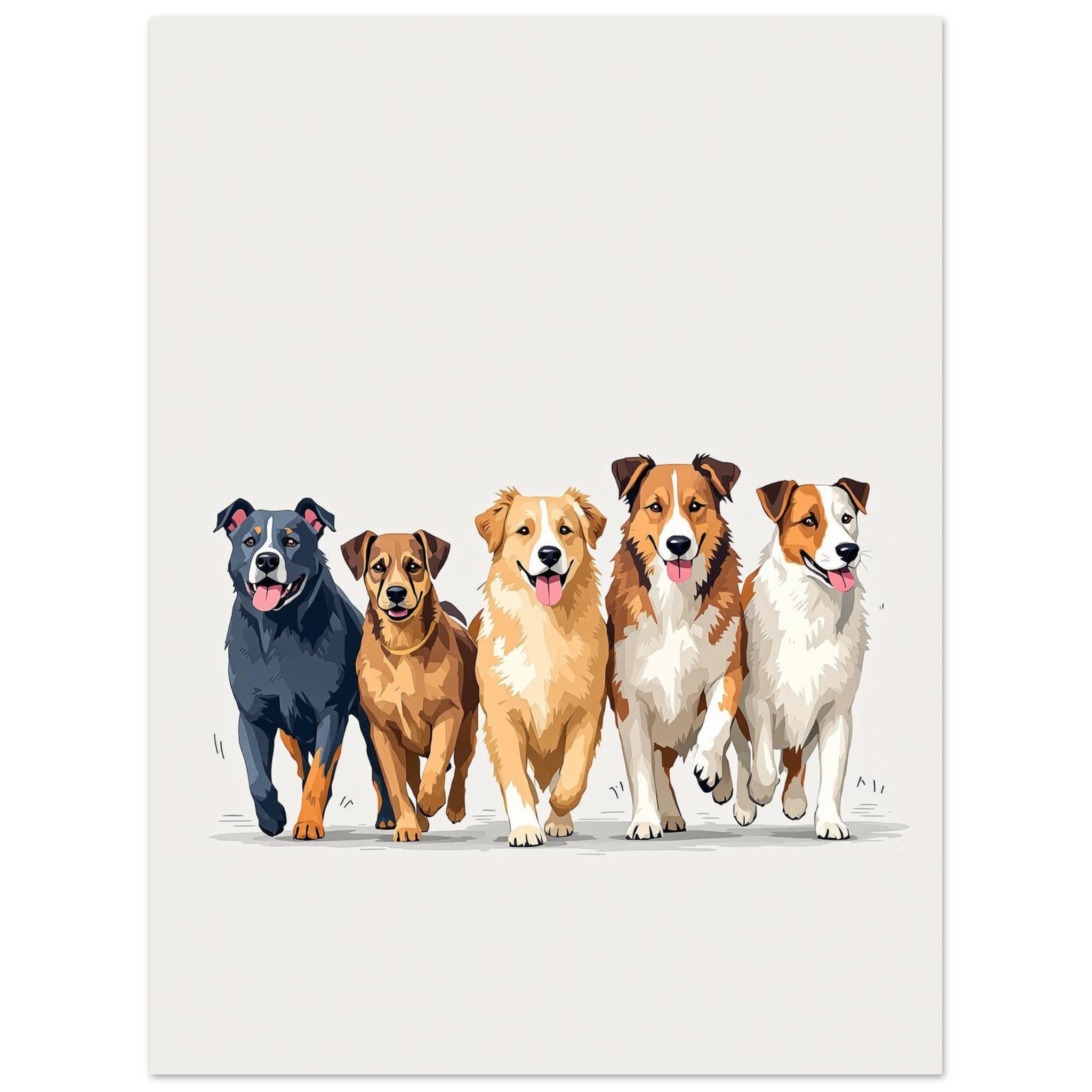 dog family pack Art Print Art Print — detail view | Wild Thread Co
