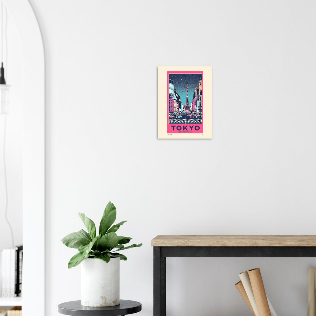 Tokyo Vintage Travel Poster Art Print — detail view | Wild Thread Co