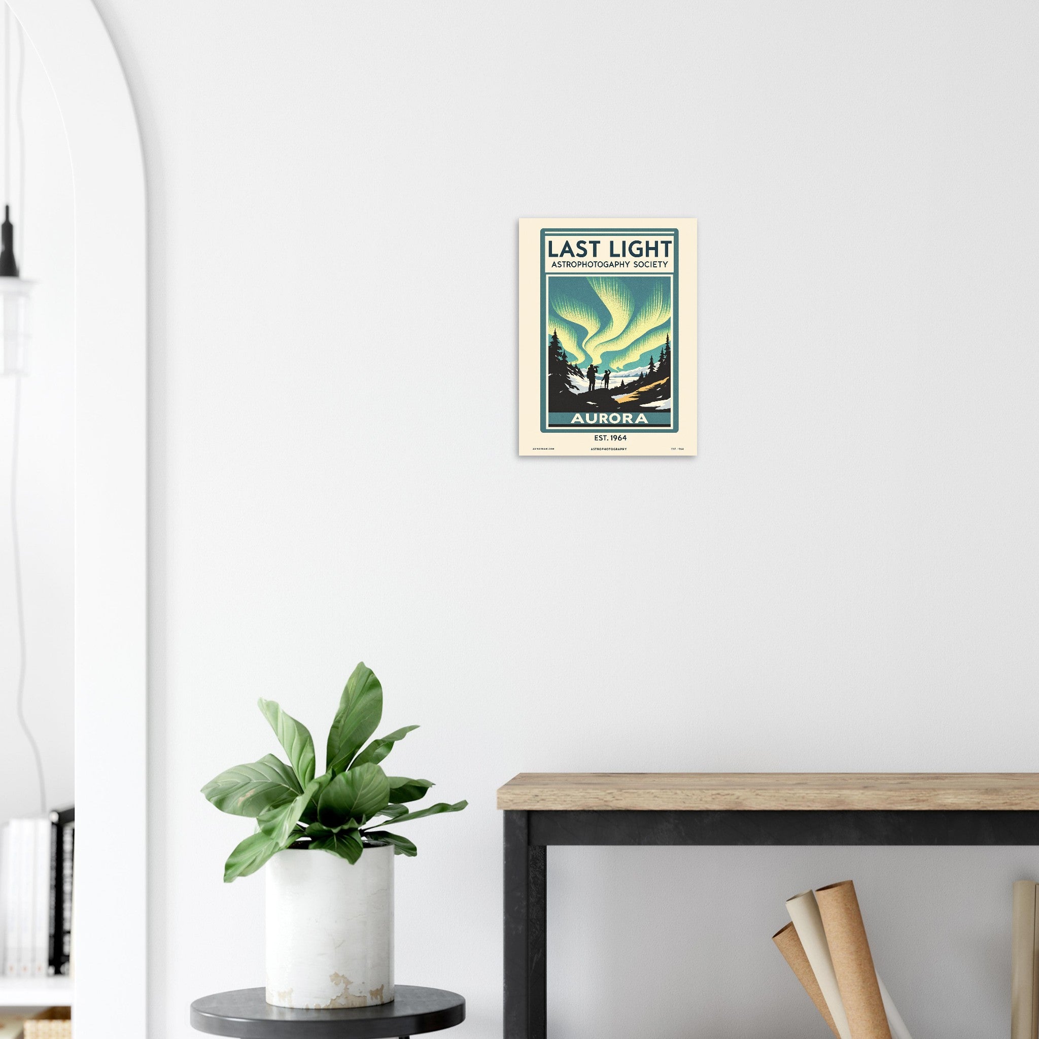 Last Light Vintage Travel Poster Art Print — detail view | Wild Thread Co