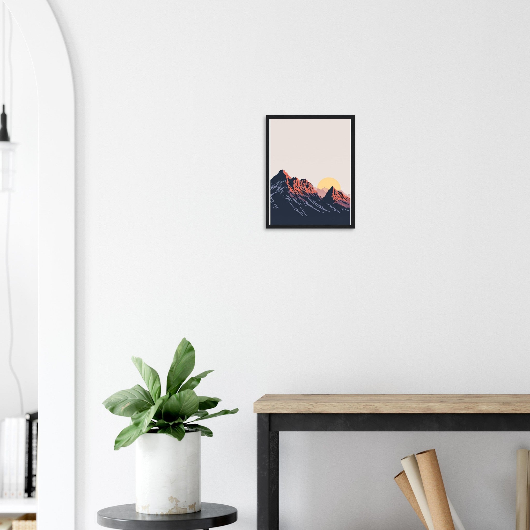 Lakeland Pikes Silhouette Framed Art Print — detail view | Wild Thread Co