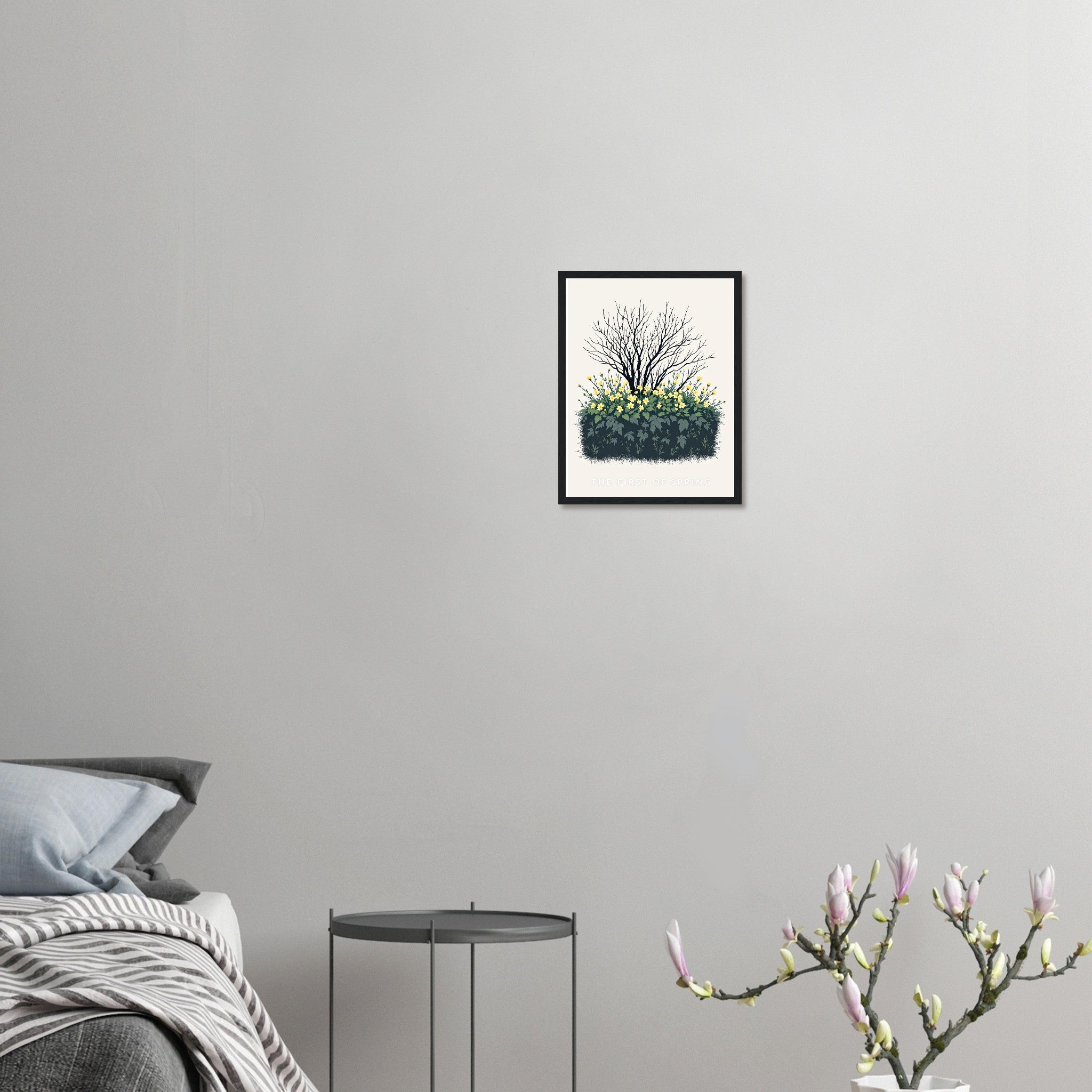 Primrose Spring First Hedge Bank Print Material — detail view | Wild Thread Co