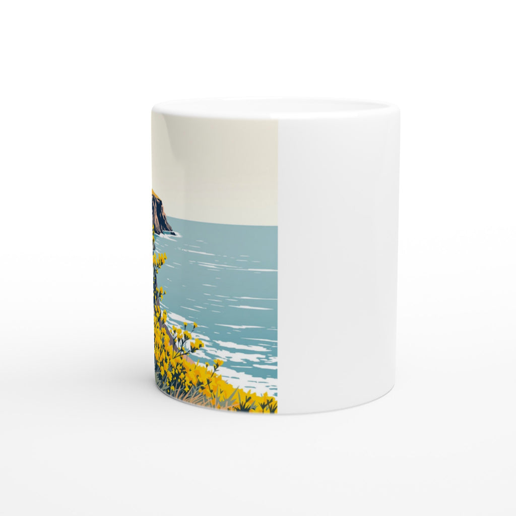 Gorse Coastal Moor Yellow Mug — detail view | Wild Thread Co