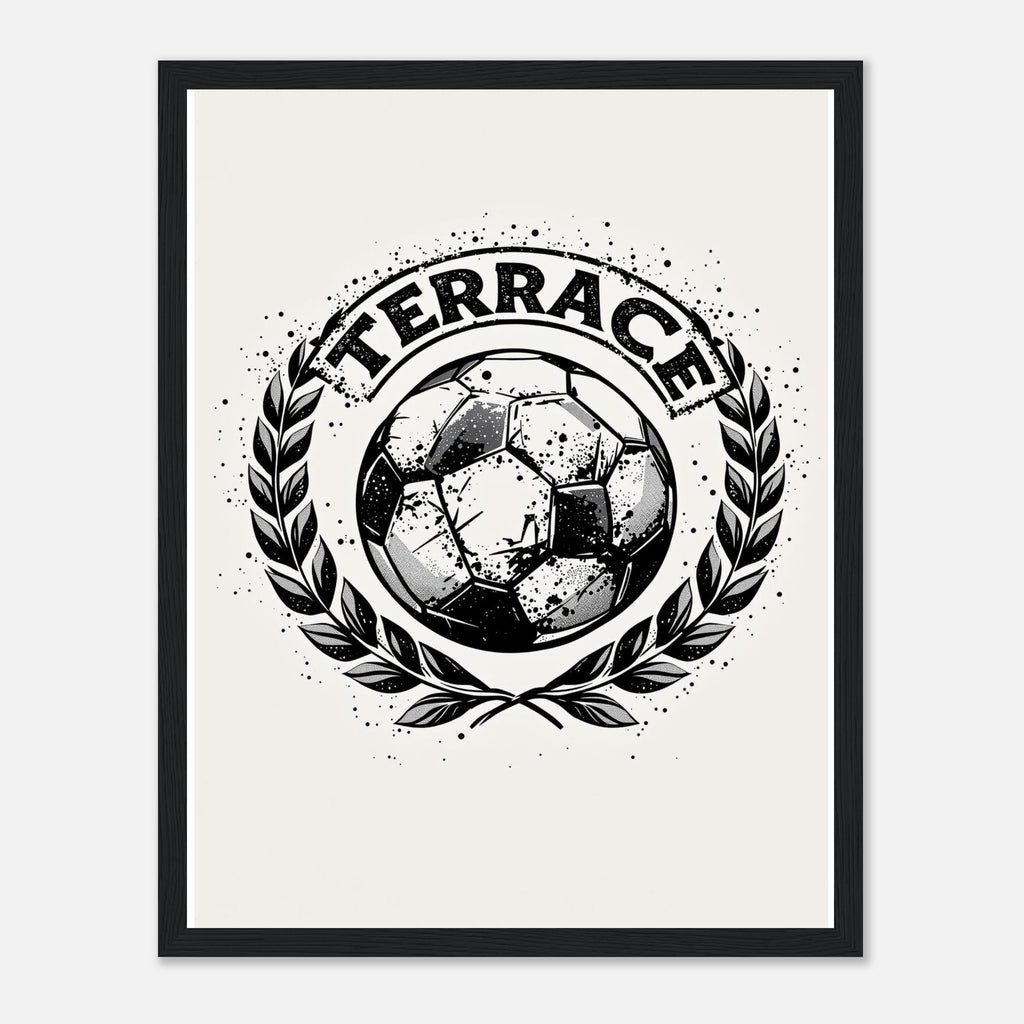 Retro Sports Football Framed Art Print — detail view | Wild Thread Co