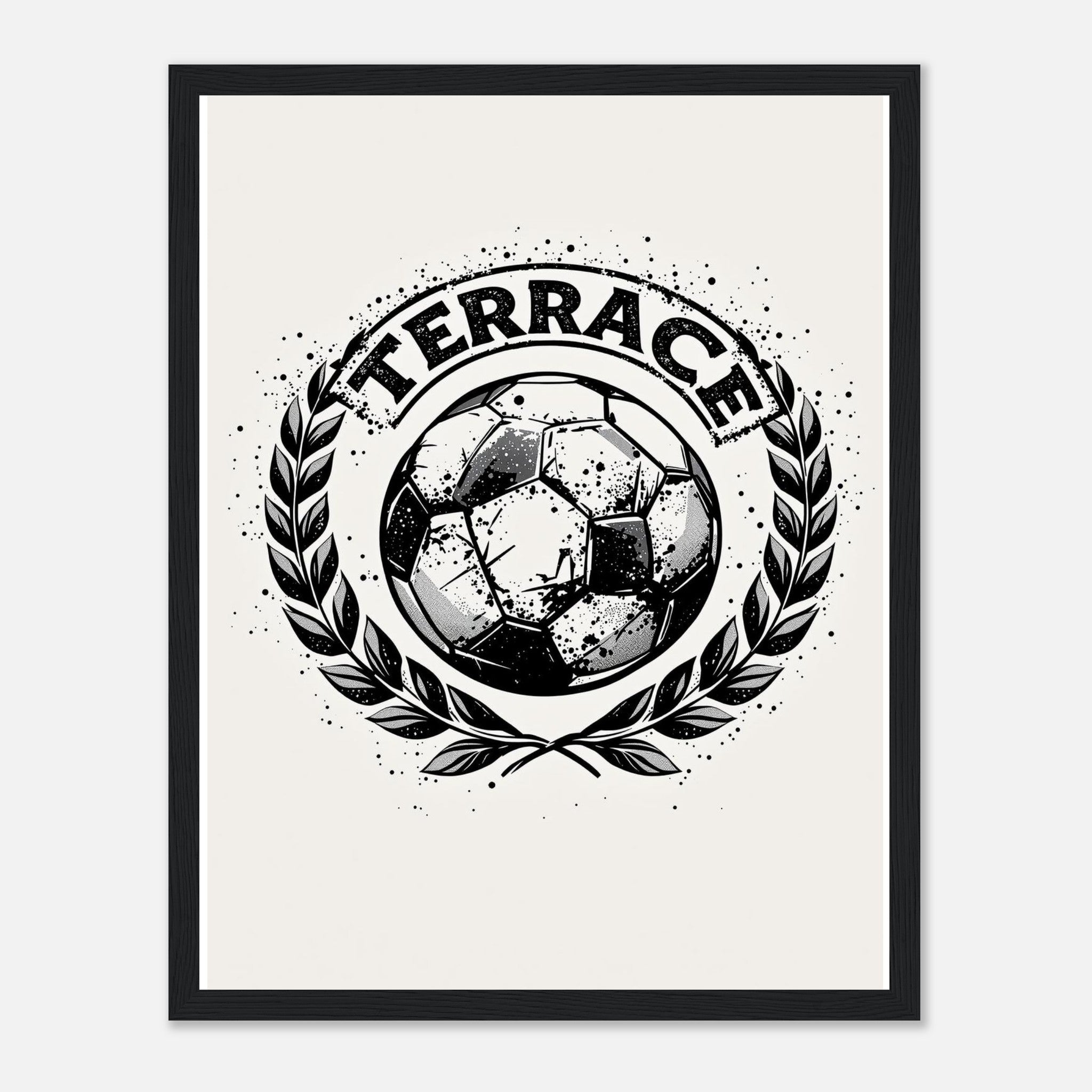 Retro Sports Football Framed Art Print — detail view | Wild Thread Co