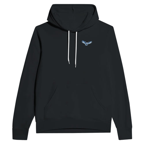 Barn Owl Hunting Hoodie — detail view | Wild Thread Co