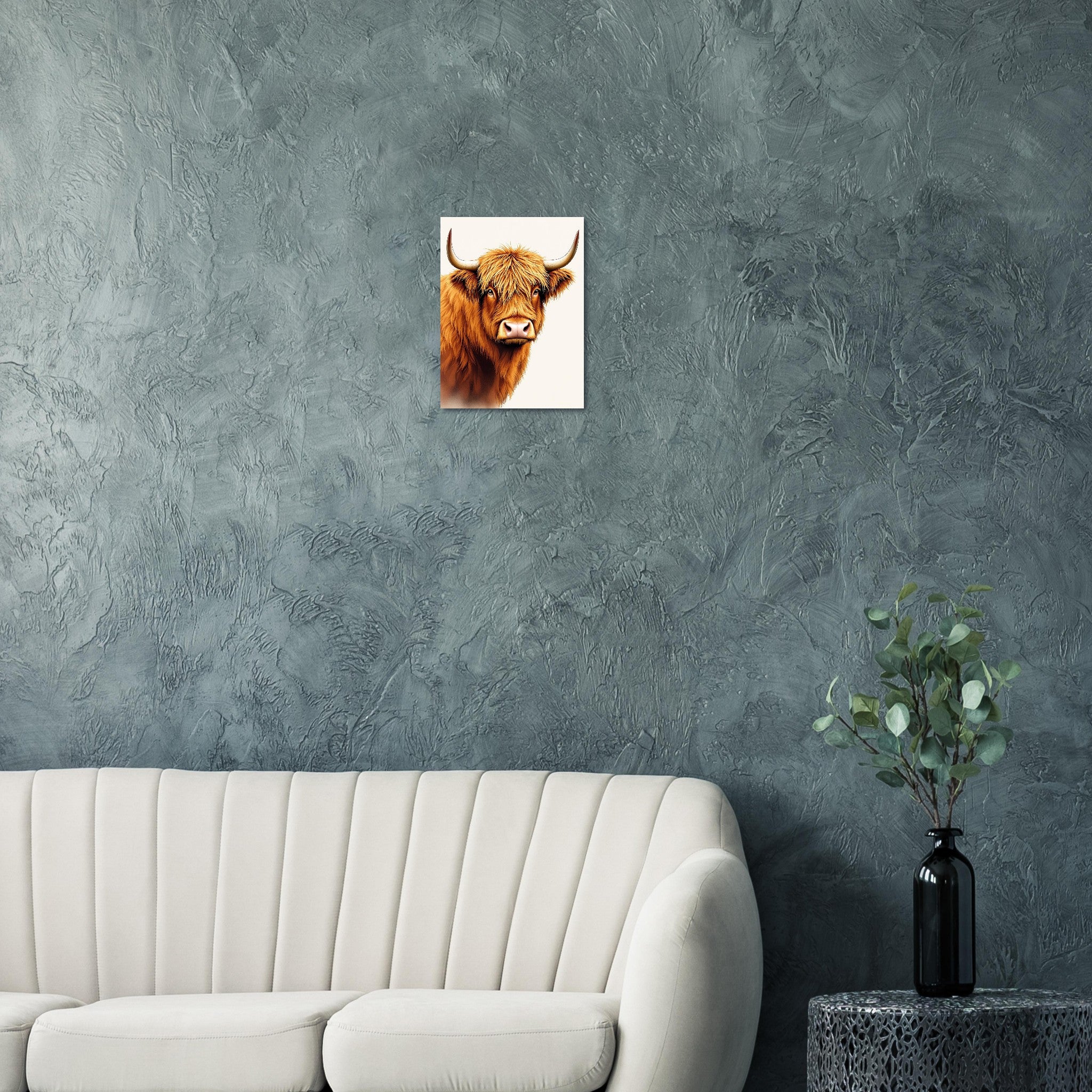 Highland Cattle Portrait A1 Art Print Art Print — detail view | Wild Thread Co