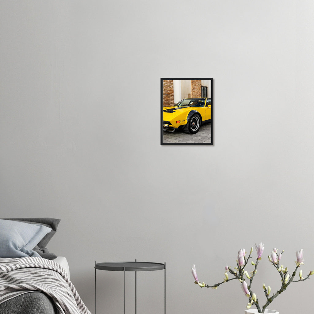 De Tomaso Pantera Framed Art Print — detail view | Wild Thread Co