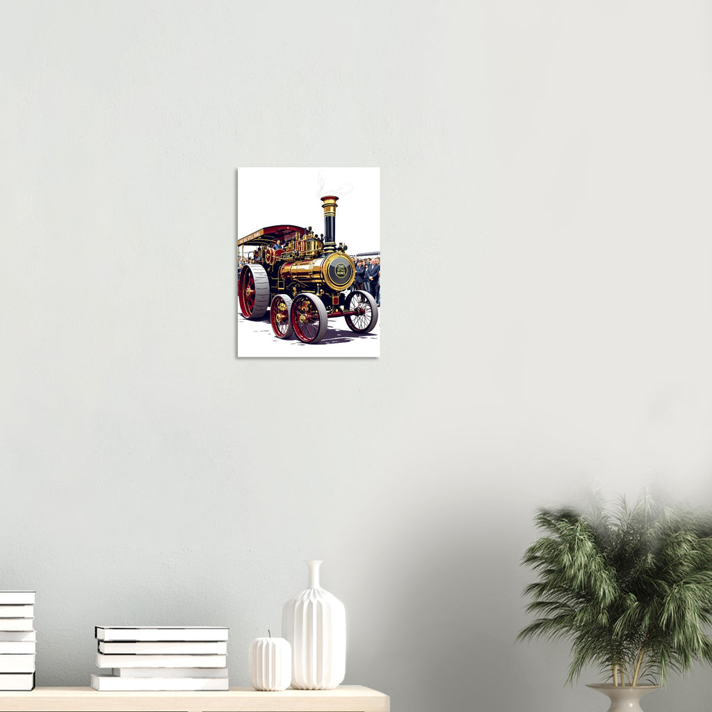Steam Traction Engine Rally Art Print Art Print — detail view | Wild Thread Co