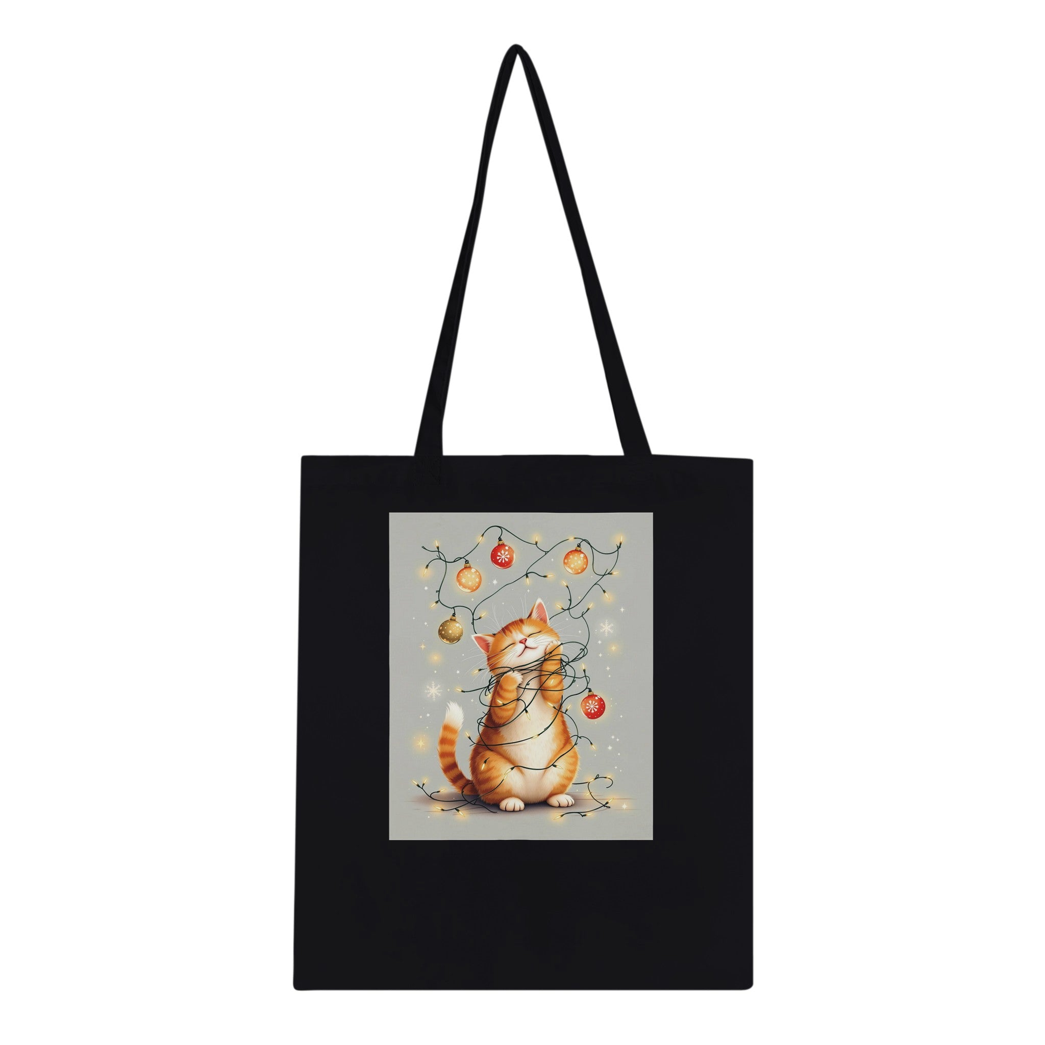 Cat Christmas Tote Bag Cotton Shopper UK — Tote Bag | Wild Thread Co