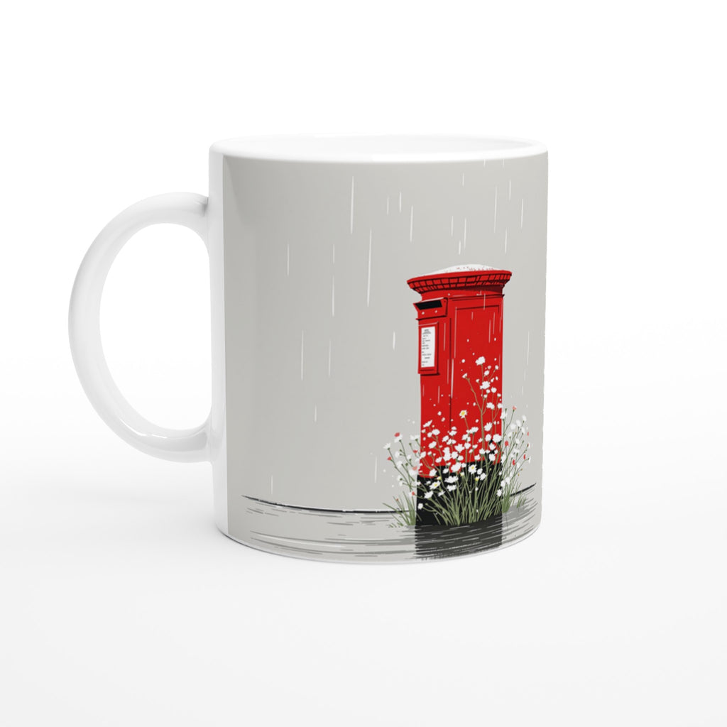 Red Postbox In The Rain — Mug | Wild Thread Co UK