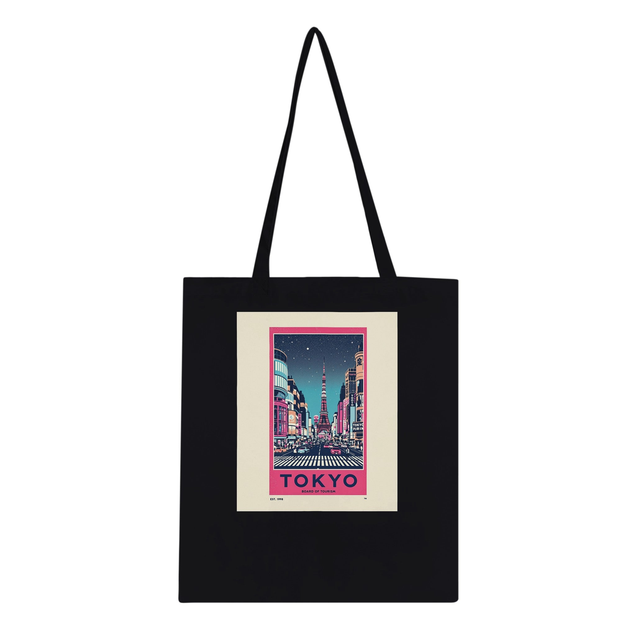Tokyo Vintage Travel Poster Tote Bag — detail view | Wild Thread Co