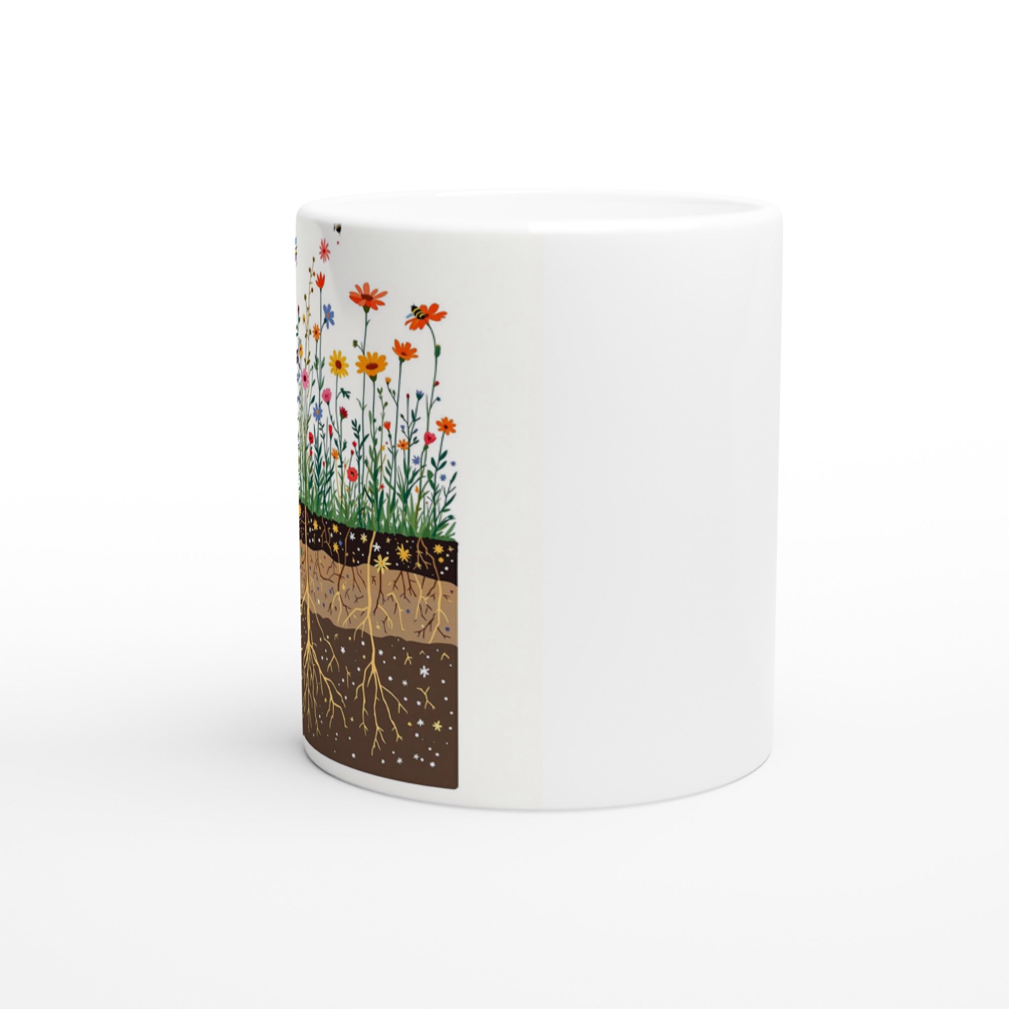 Wildflower Meadow Pollinator Mug — detail view | Wild Thread Co