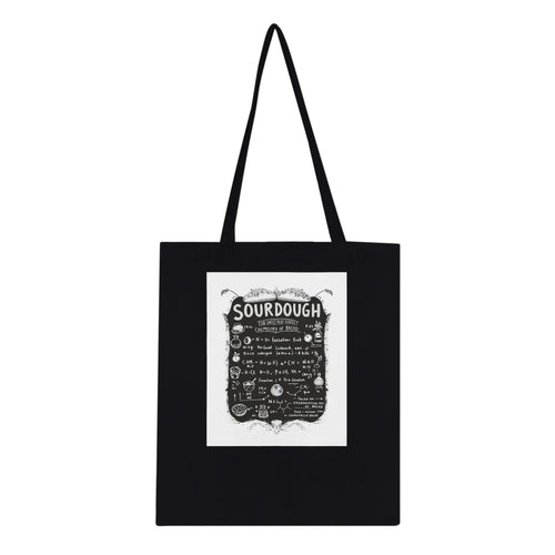 Baker Chemistry Blackboard Tote Bag Cotton Shopper UK Tote Bag — detail view | Wild Thread Co