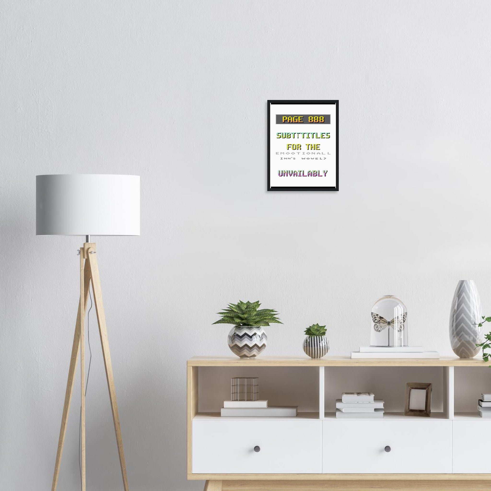 Ceefax Teletext Nostalgia Framed Art Print — detail view | Wild Thread Co