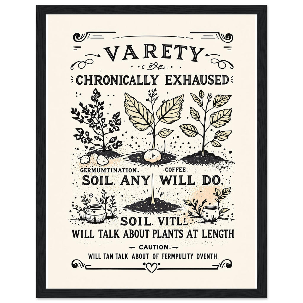 Gardener Seed Packet Spoof — Framed Art Print | Wild Thread Co UK