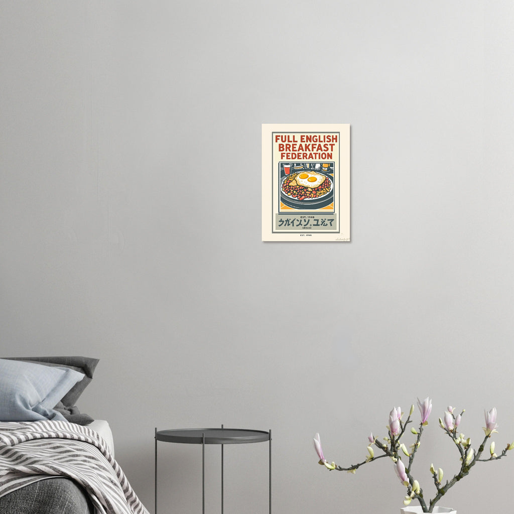 Full English Vintage Travel Poster Art Print — detail view | Wild Thread Co