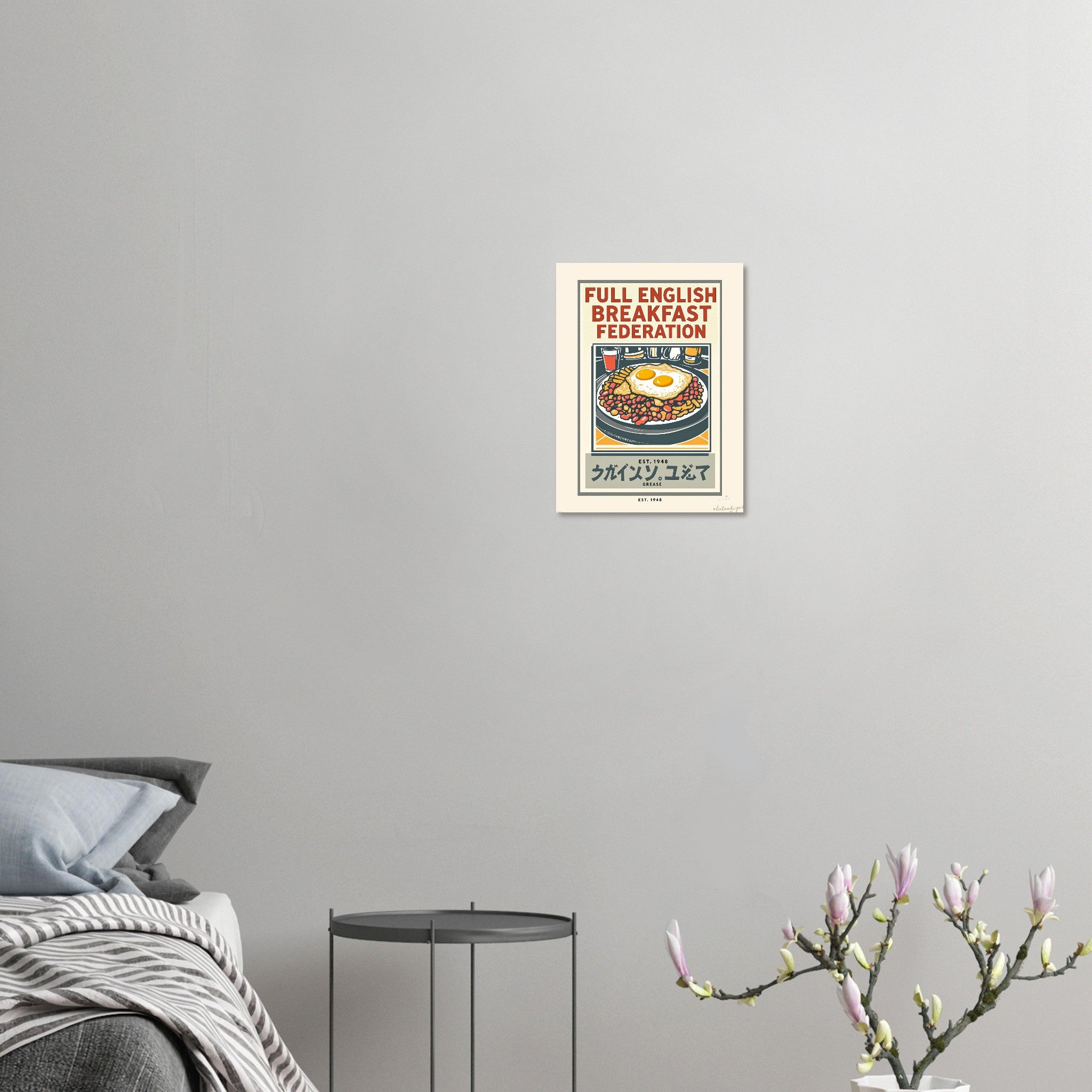 Full English Vintage Travel Poster Art Print — detail view | Wild Thread Co