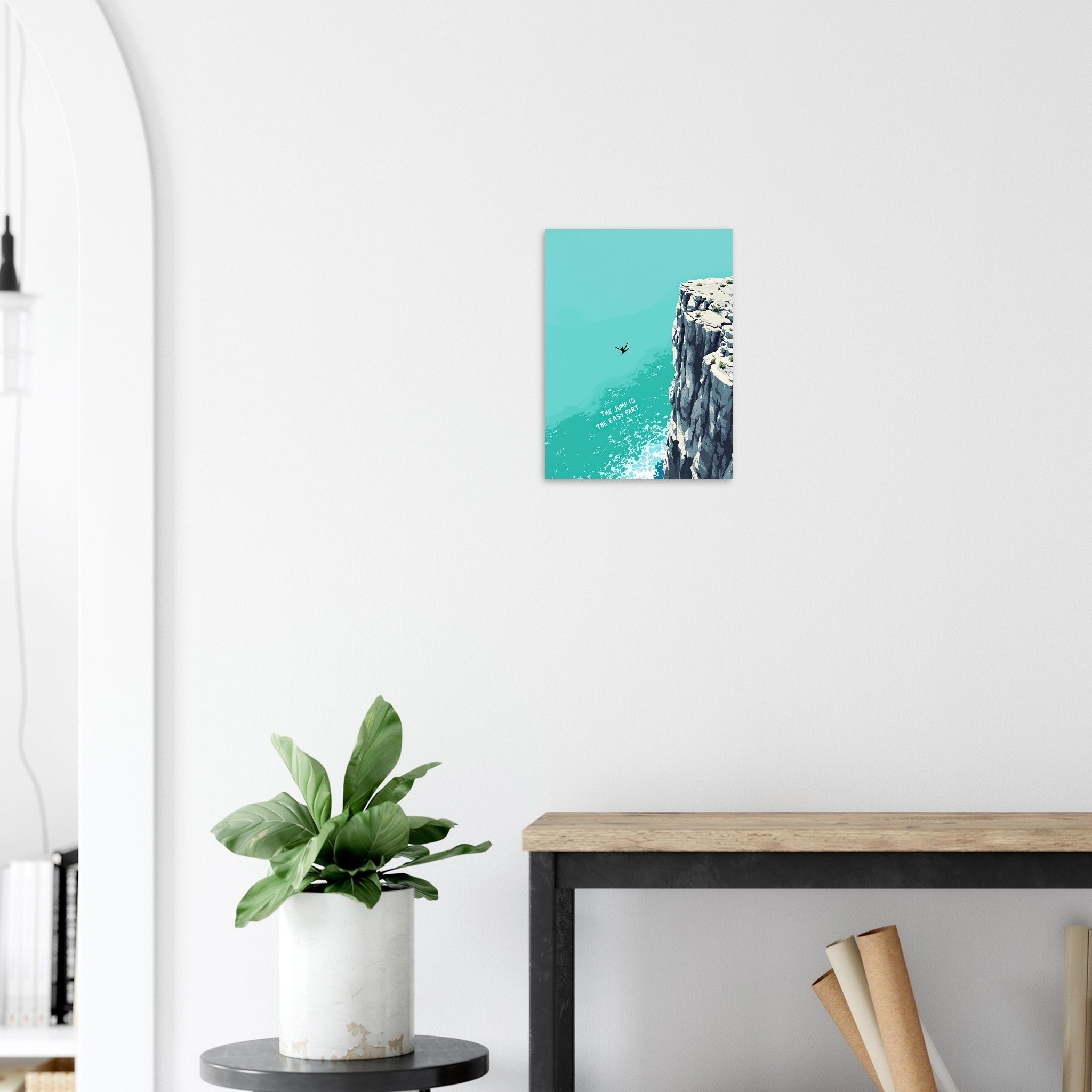 Cliff Jump Adventure Sport Art Print Poster Wall Art UK — Art Print | Wild Thread Co