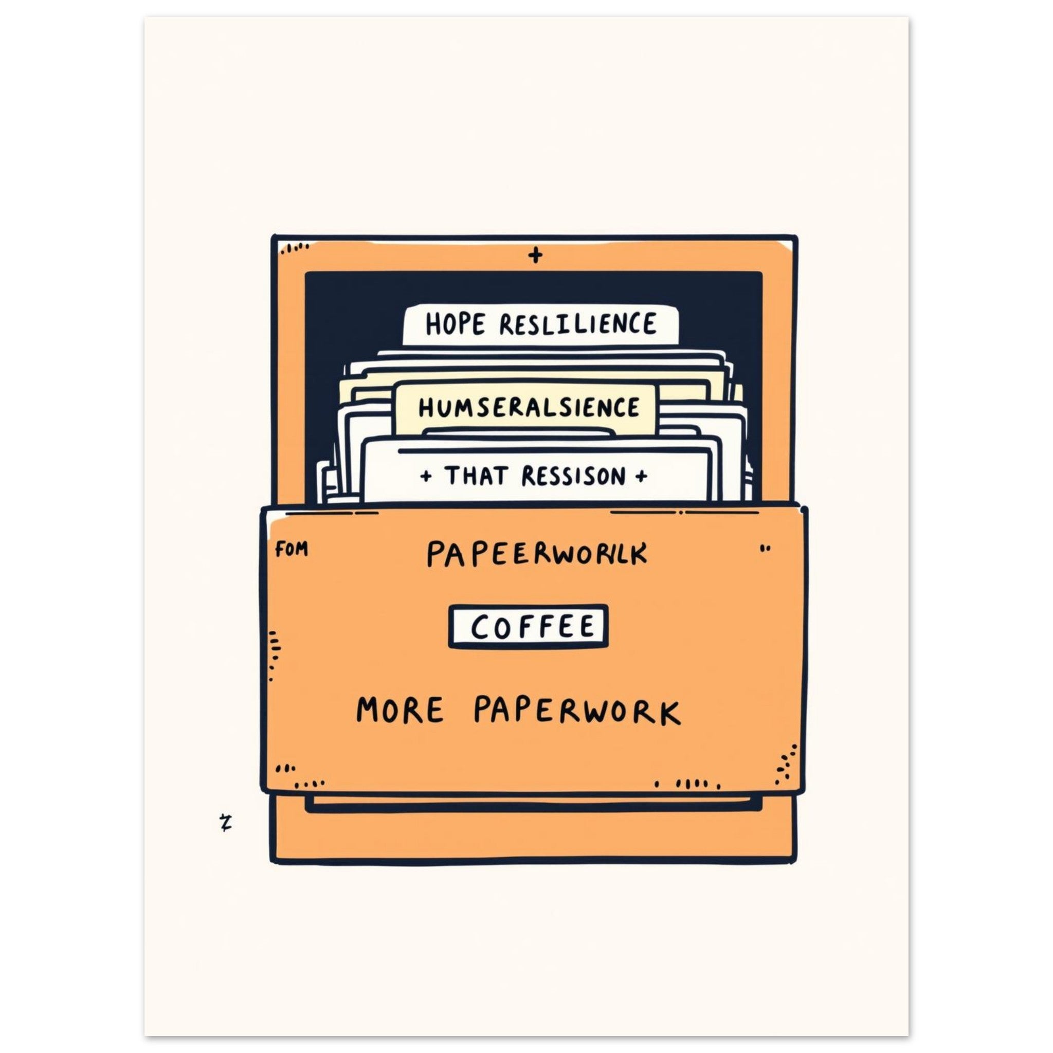 Social Worker Gift Funny Filing Cabinet Design Uk Care Worker T-Shirt Unisex Cot T-Shirt — detail view | Wild Thread Co