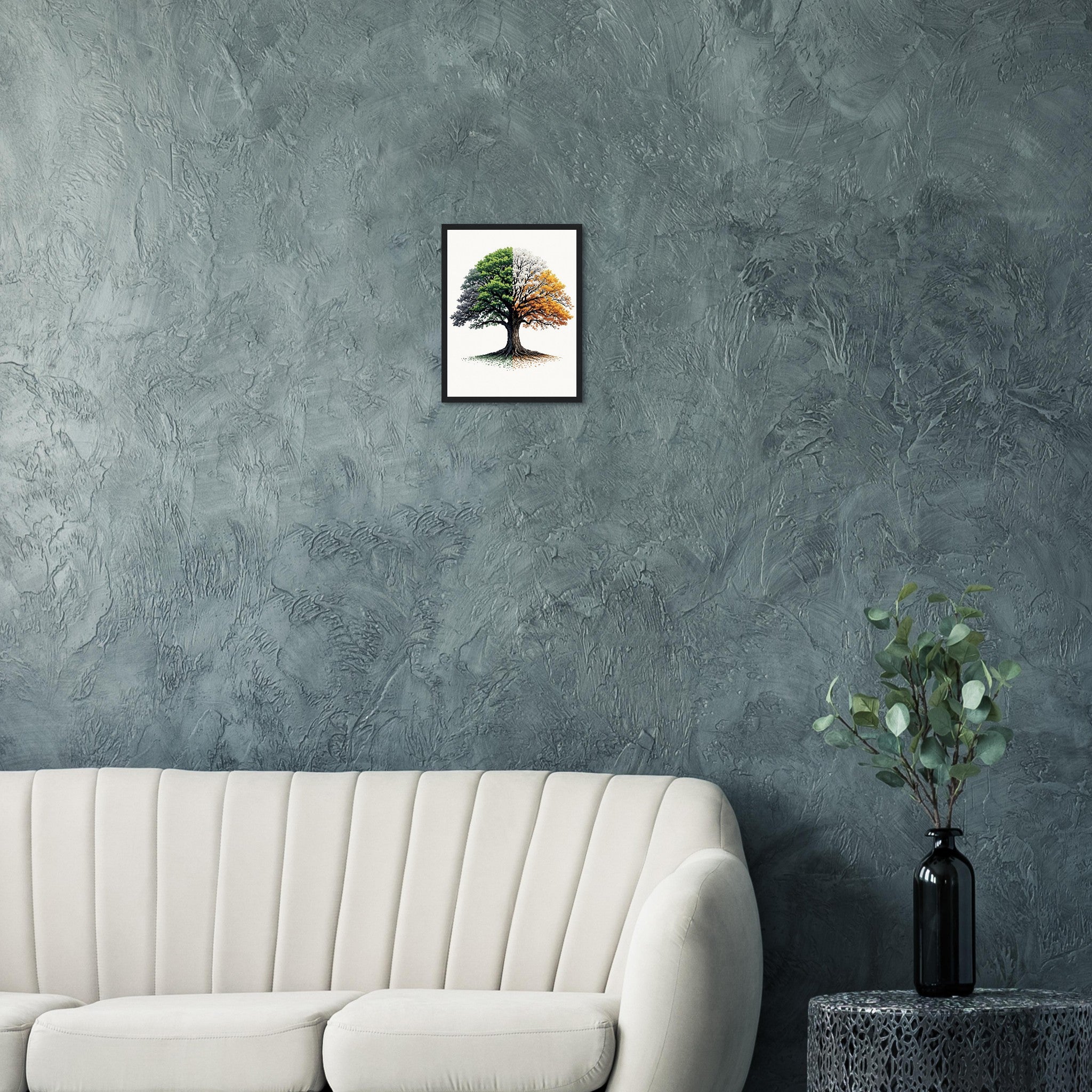 Oak Tree Four Seasons Print Material — detail view | Wild Thread Co