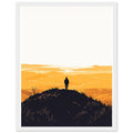 Golden Hour Hilltop Long Shadow Print Material — detail view | Wild Thread Co