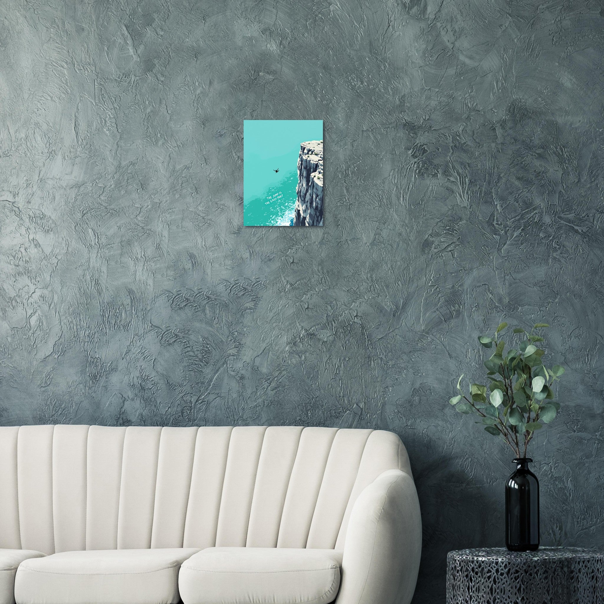 Cliff Jump Adventure Sport Art Print Poster Wall Art UK — Art Print | Wild Thread Co
