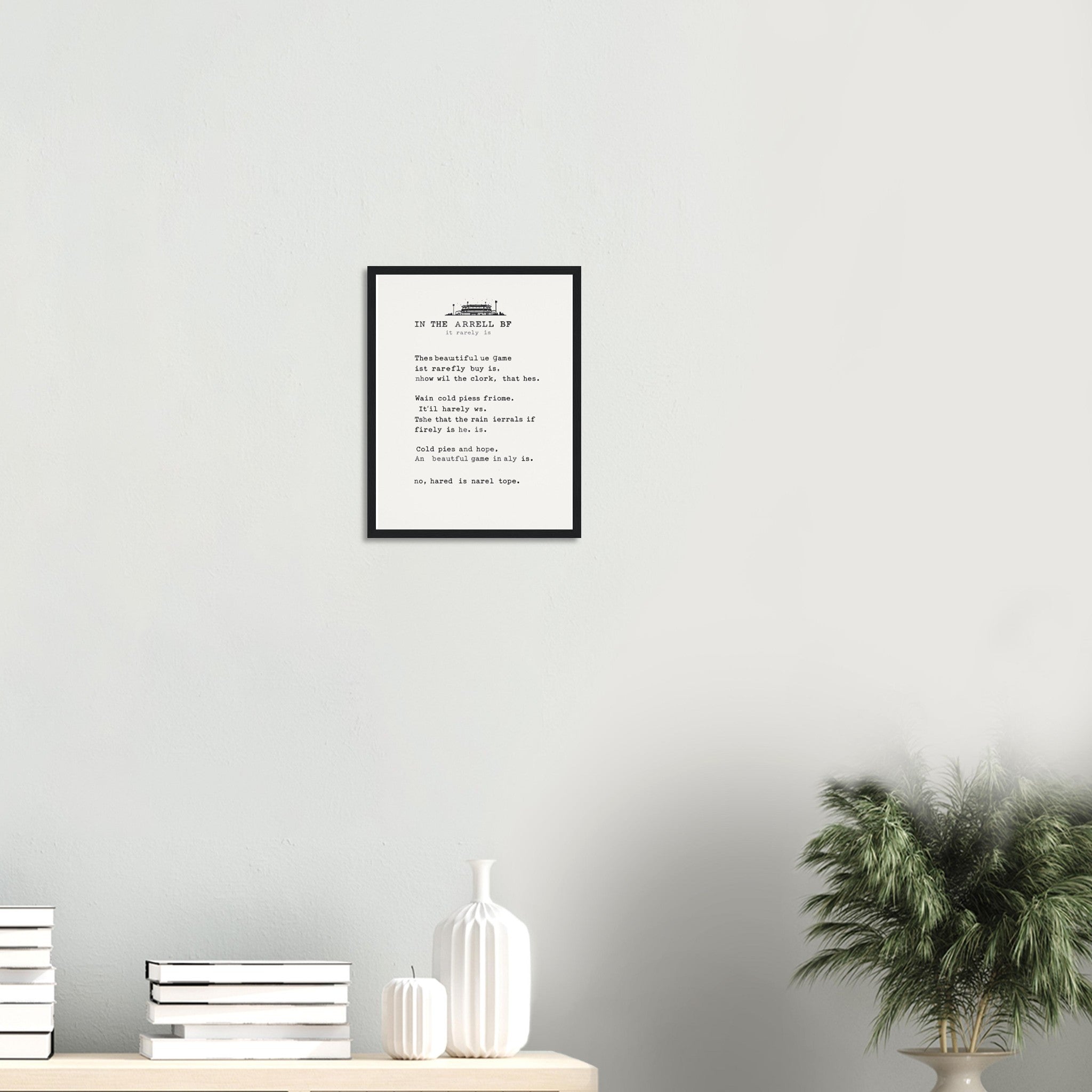 Football Terrace Poem Framed Print — Framed Art Print | Wild Thread Co