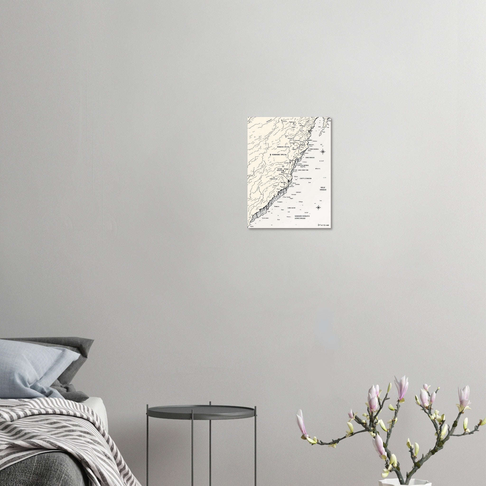 Coastal Walking Map Art Print Art Print — detail view | Wild Thread Co