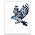 Peregrine Dive Framed Art Print — detail view | Wild Thread Co