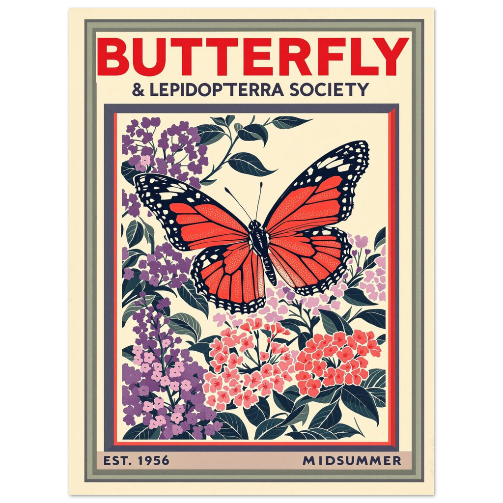 Butterfly Vintage Travel Poster — Art Print | Wild Thread Co
