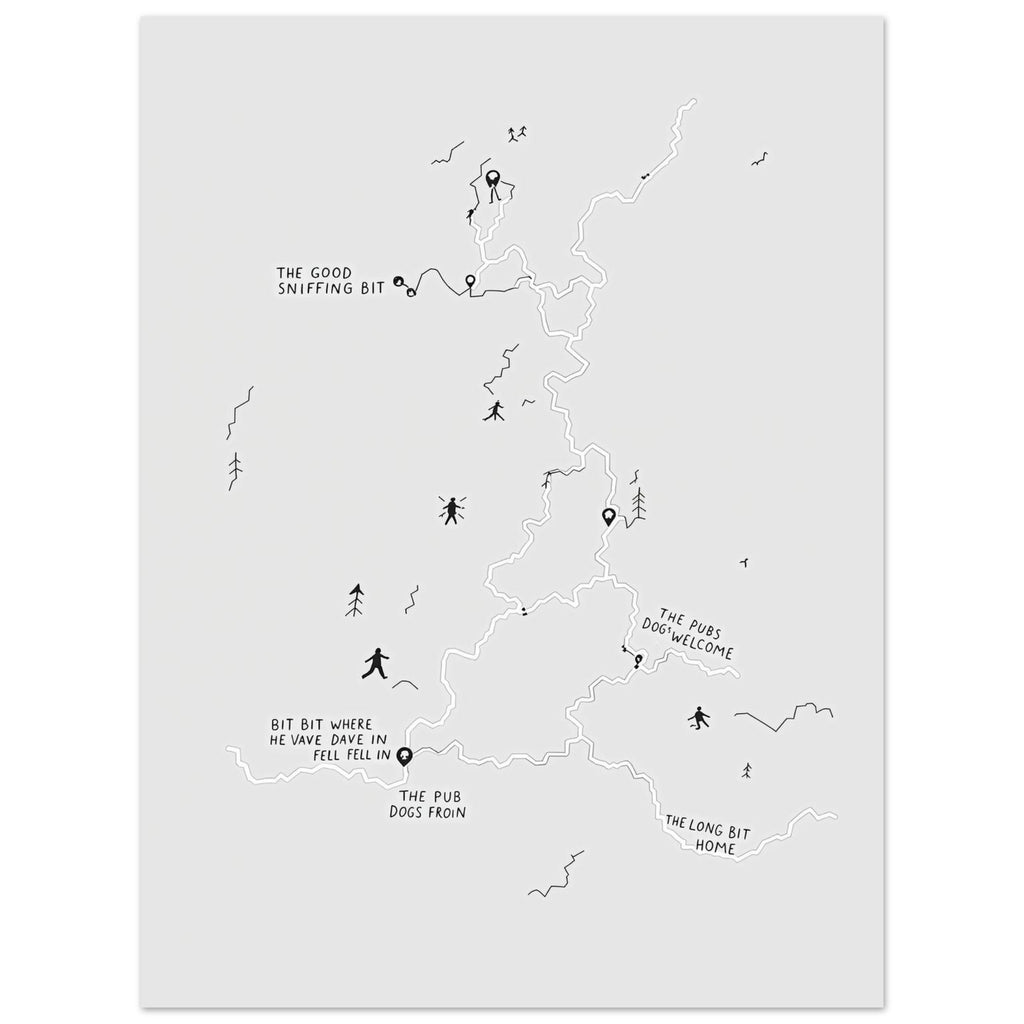 Dog Walk Rain Art Print Art Print — detail view | Wild Thread Co