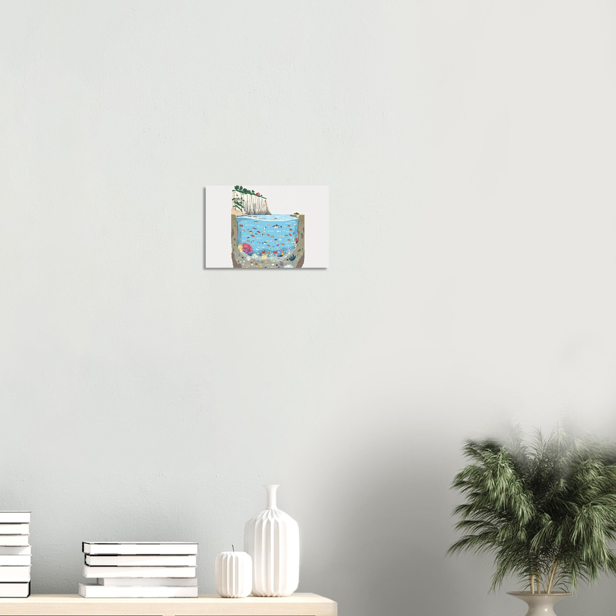 Rock Pool Tidal Cross-section Print Material — detail view | Wild Thread Co