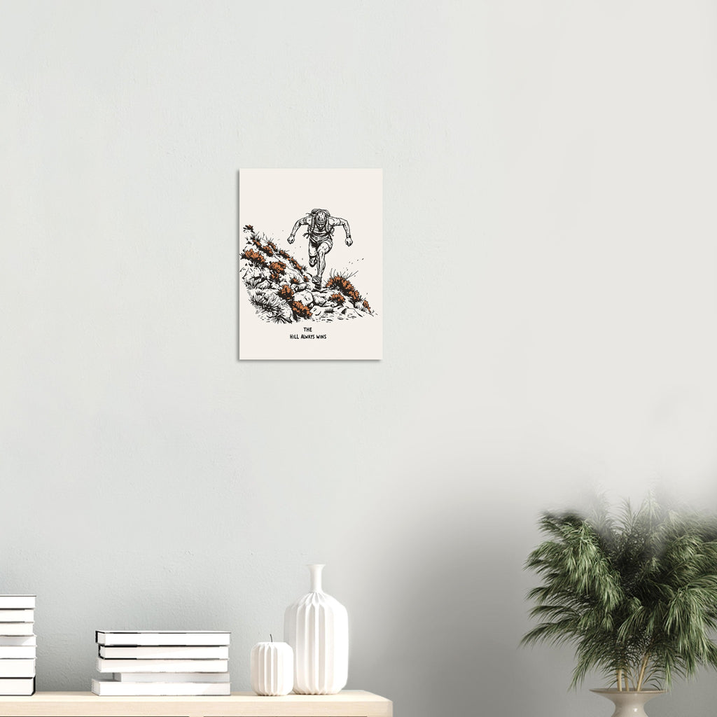 Trail Running A1 Fell Runner Gift Art Print Art Print — detail view | Wild Thread Co