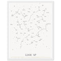 Antique Star Chart Hand Drawn Framed Print Wall Art Ready to Hang UK Framed Art Print — detail view | Wild Thread Co