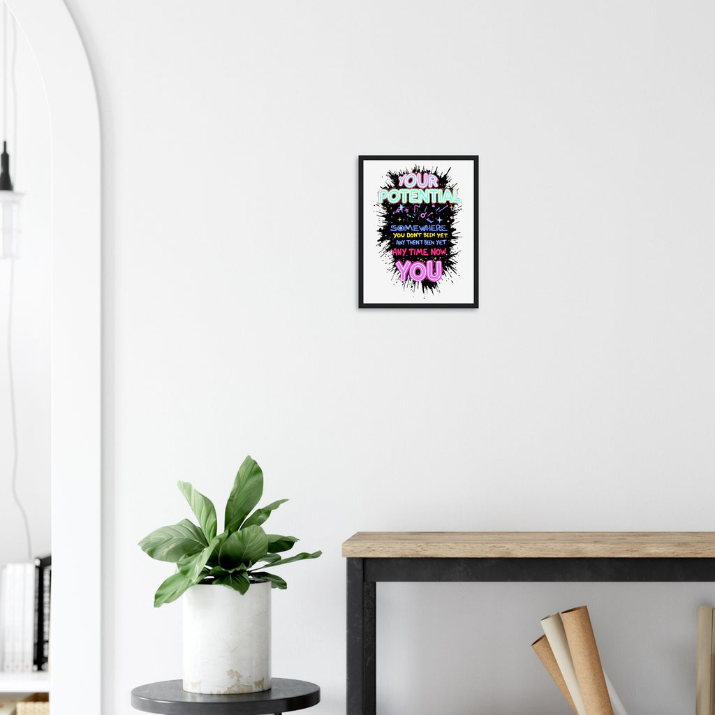 Y2k Rave Flyer Framed Art Print — detail view | Wild Thread Co