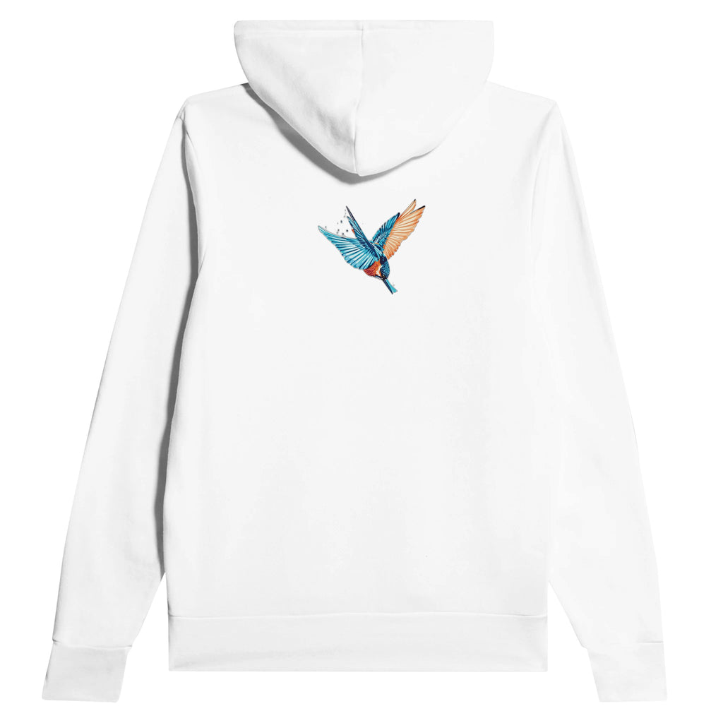 Kingfisher Electric Dive Hoodie — detail view | Wild Thread Co