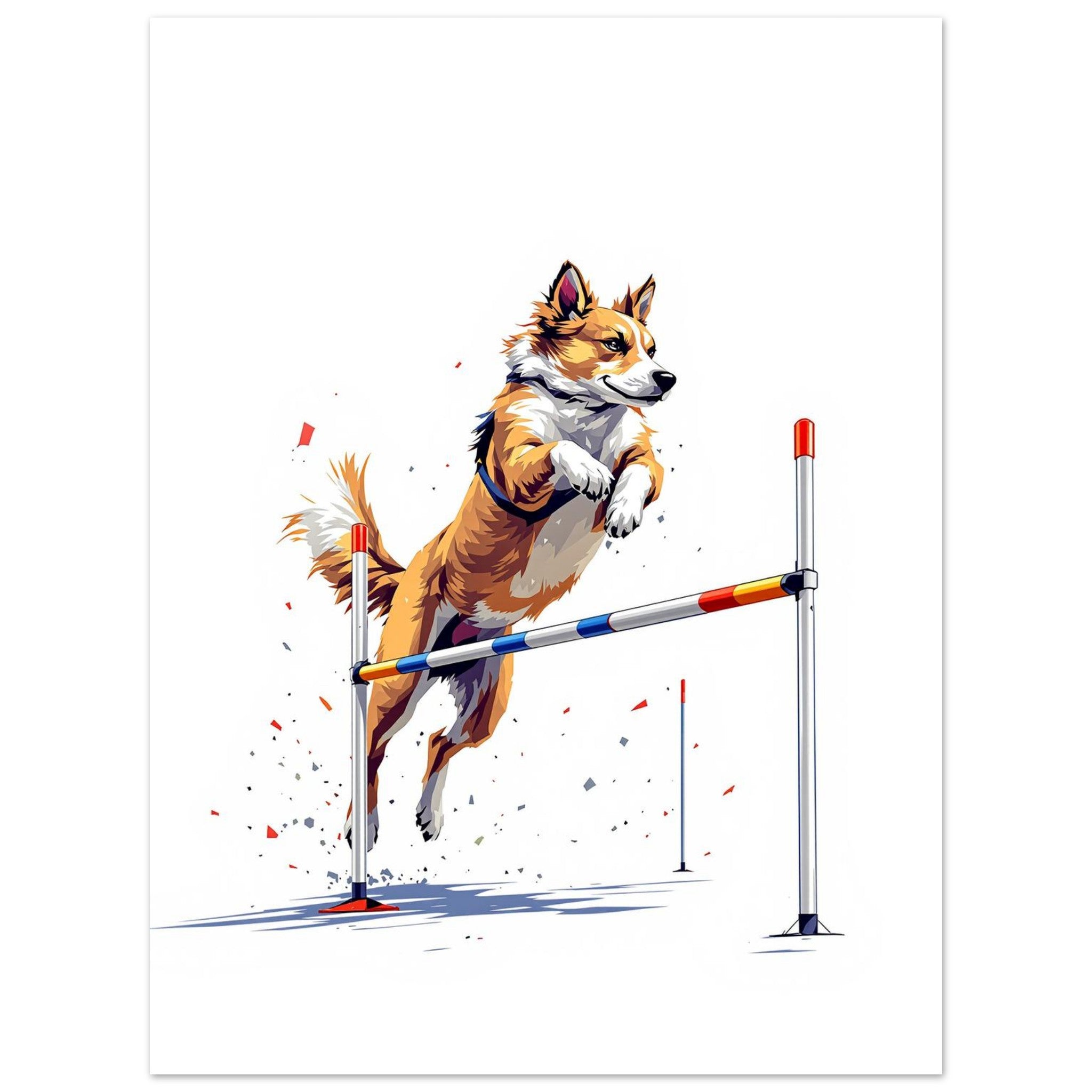 dog agility Art Print Poster Wall Art UK — Art Print | Wild Thread Co