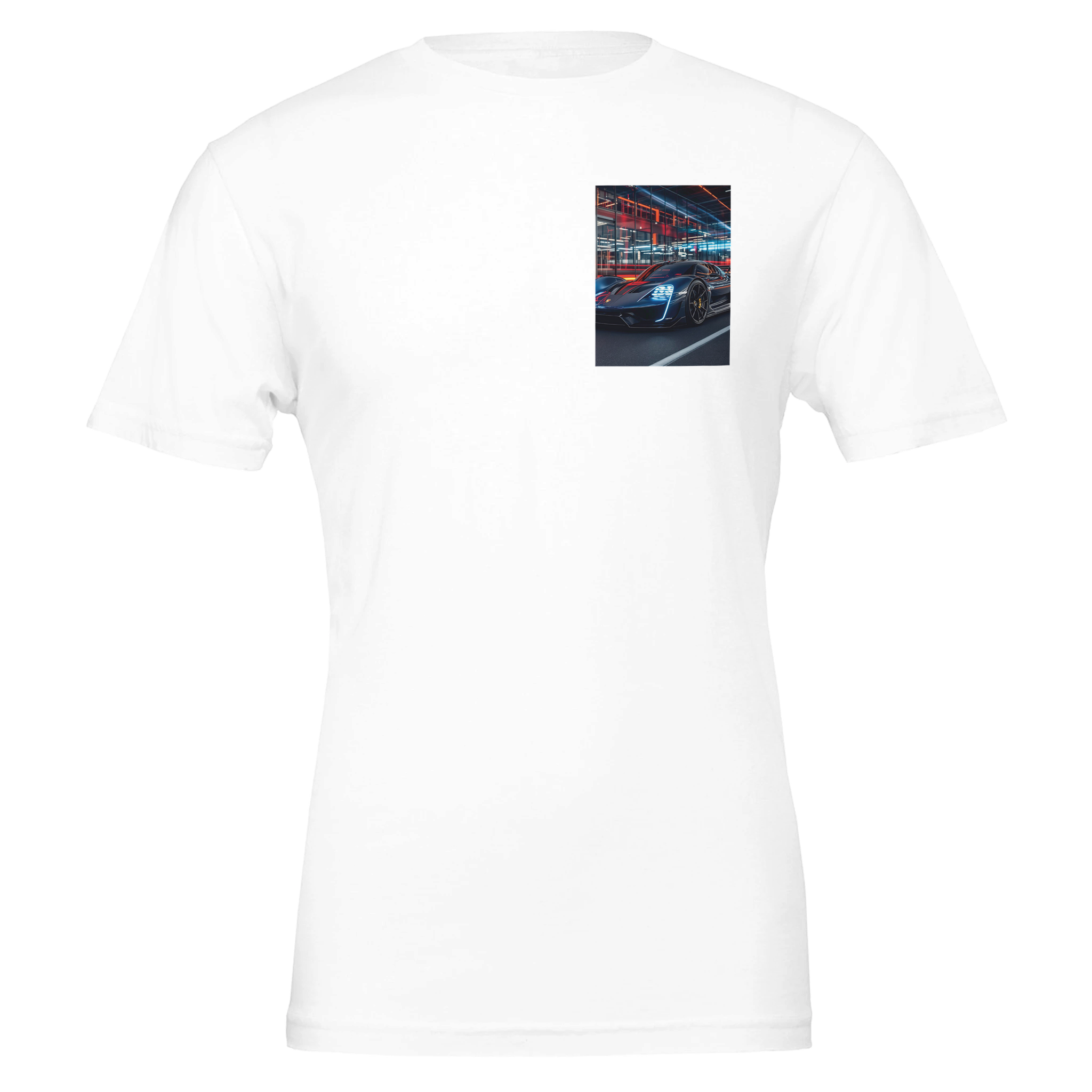 Porsche Mission X T-Shirt — detail view | Wild Thread Co